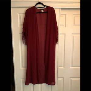 NWOT Boho Sheer Lace Duster Kimono M
